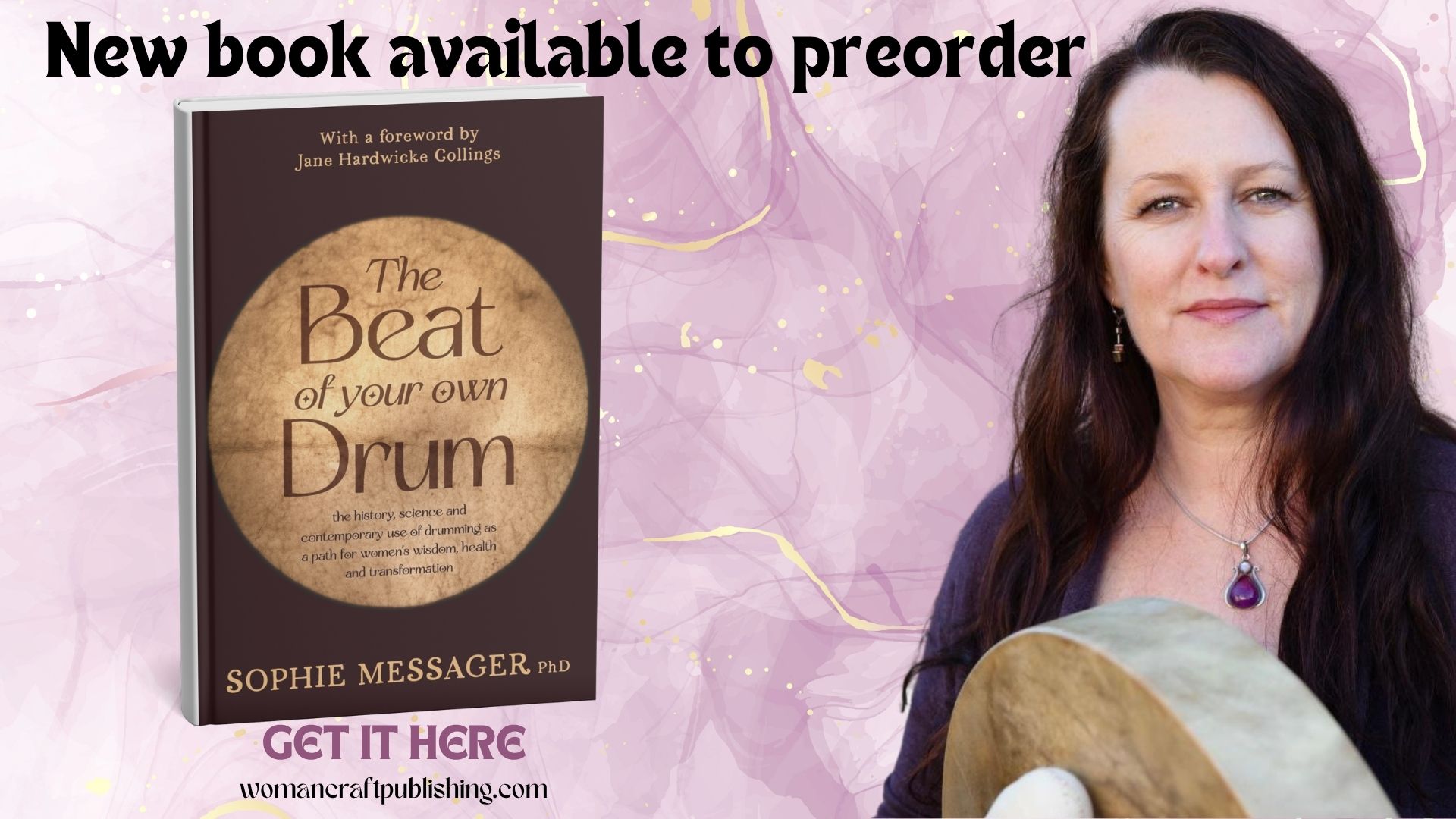 My new book, The Beat of Your Own Drum, is available to preorder from Womancraft Publishing