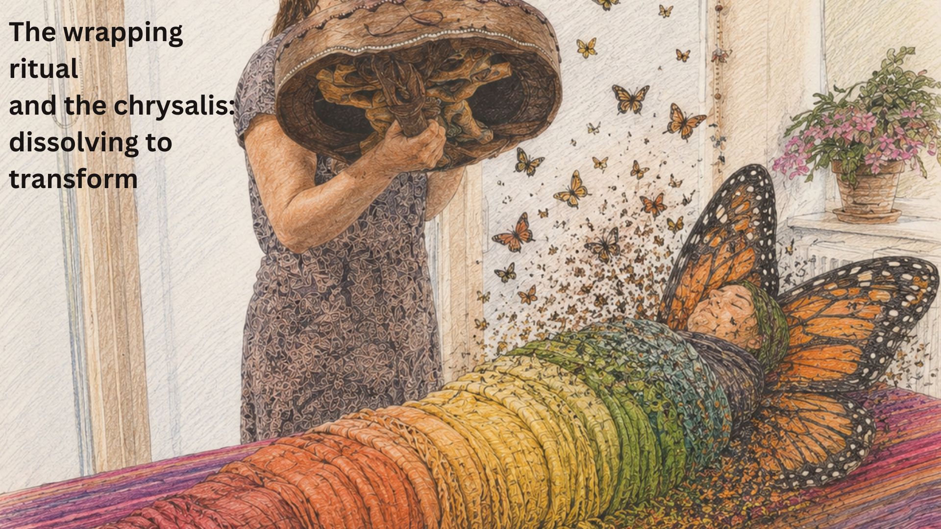 The wrapping ritual and the chrysalis: dissolving to transform